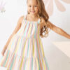 multicolor sleeveless striped dress