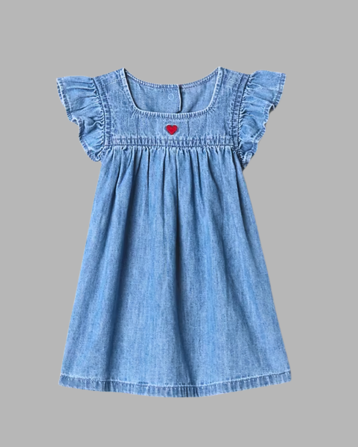 Baby Ruffeled Denim Dress