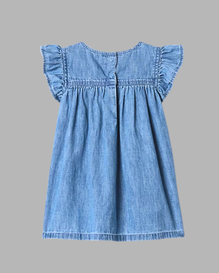 Baby Ruffeled Denim Dress