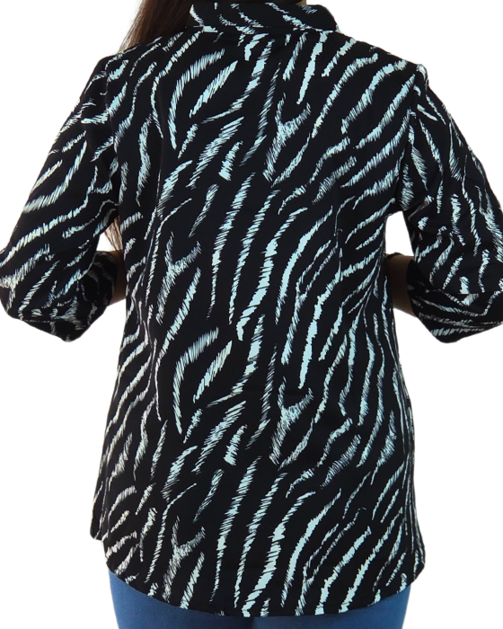 Light Yellow Safari Print Floral Print Tunic Top