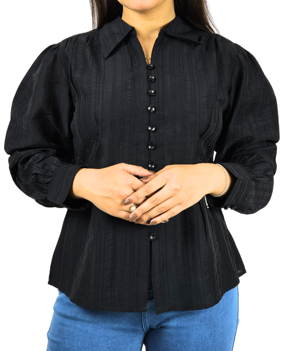 Black Stripes Button Shirt