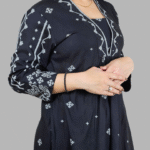 Black_V_Neck_2_Pcs_Anarkali_Kurta_Set_12 Black V Neck 2 Pcs Anarkali Kurta Set