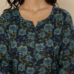 Red Digital Print Cotton 3 Pcs Suit