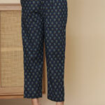 Blue Digital Print Cotton 3 Pcs Suit