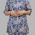 Blue Floral Digital Print Kurti