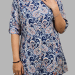Blue Floral Digital Print Kurti