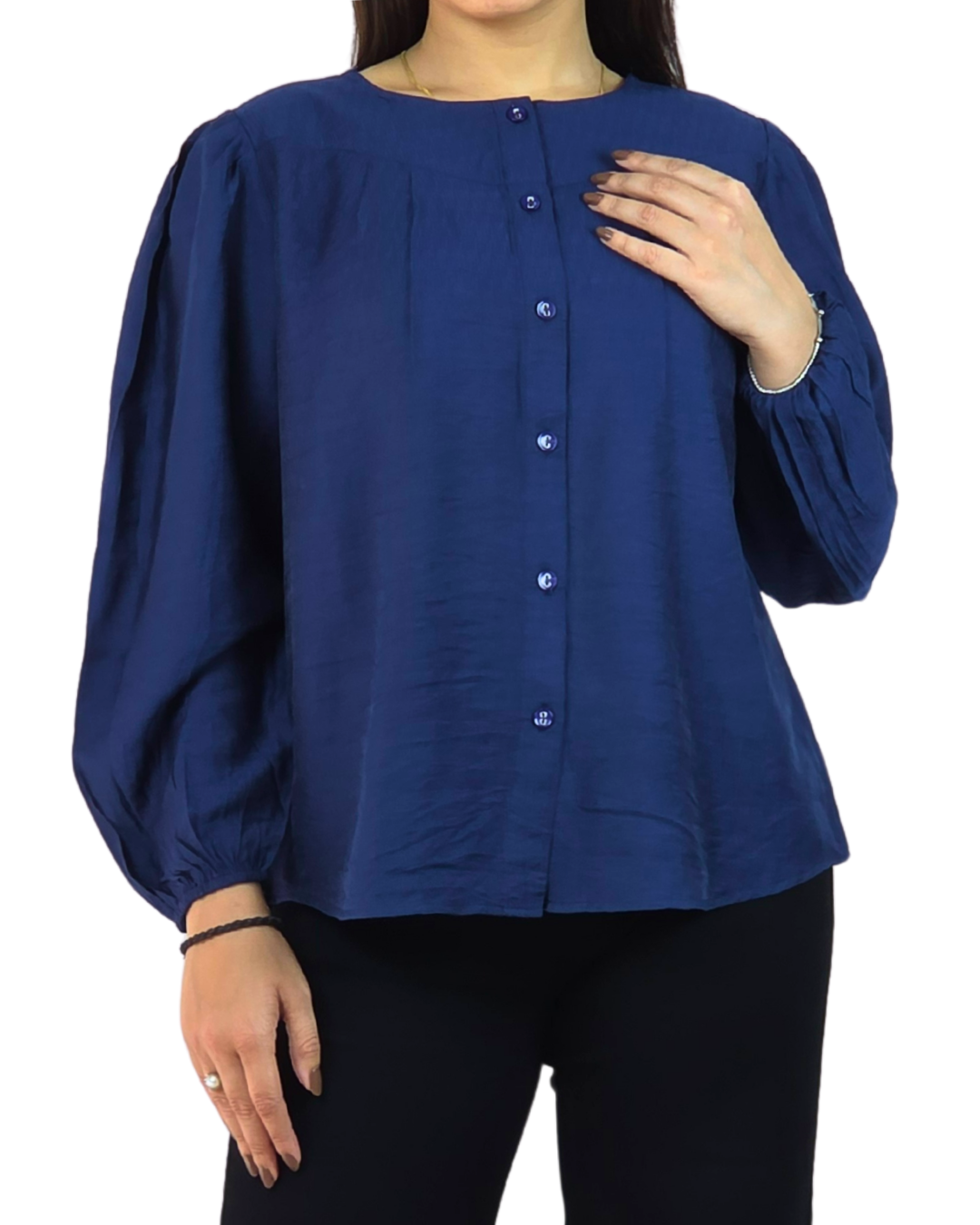 Blue Plain A Line Top