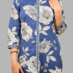 Blue Sunflower Print Kurti