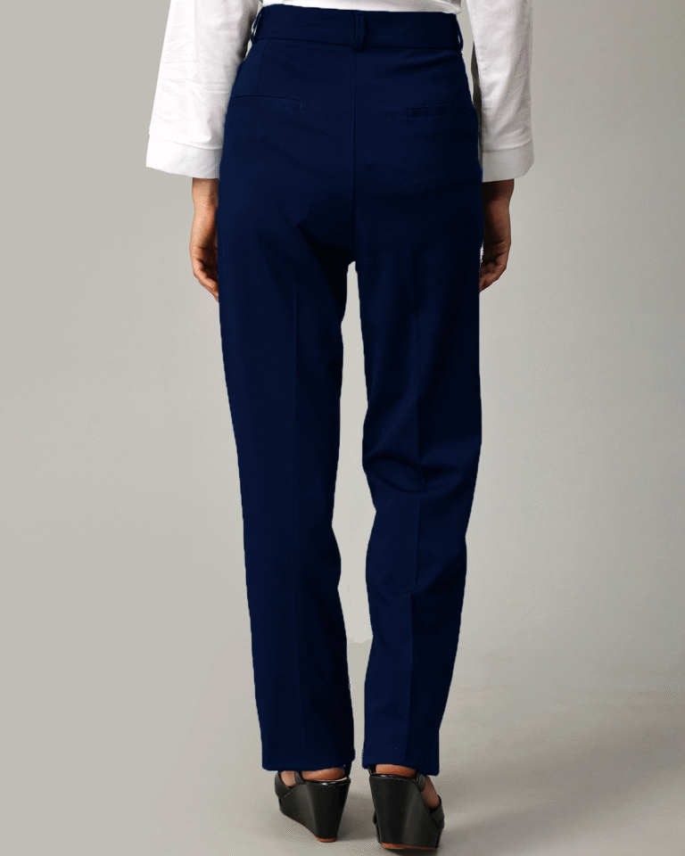 Blue Tencel Fabric Formal Trousers