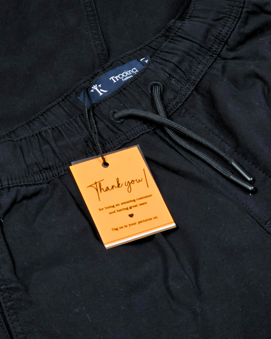 Boy's Black Cargo Jogger