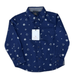 Boy's Blue Printed Shirt
