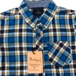 Boy_s_Blue_with_Mustard_Checks_Shirt_1 Boy's Blue with Mustard Checks Shirt