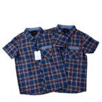 Boy's Blue with orange Checks Shirt