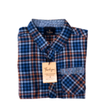 Boy's Blue with orange Checks Shirt