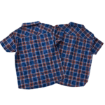 Boy's Blue with orange Checks Shirt