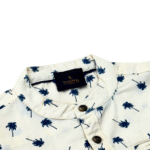 Boy's Cream with Blue Print Shirt