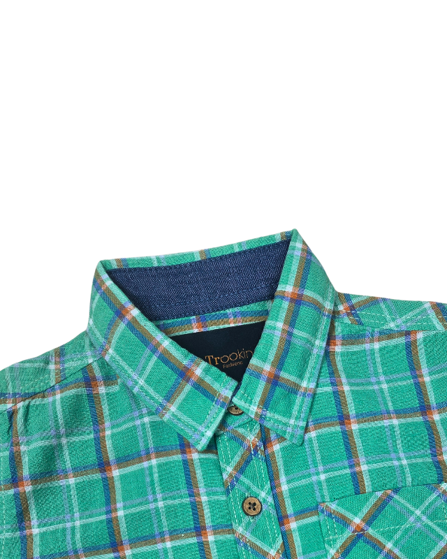 Boy's Green Check Shirt