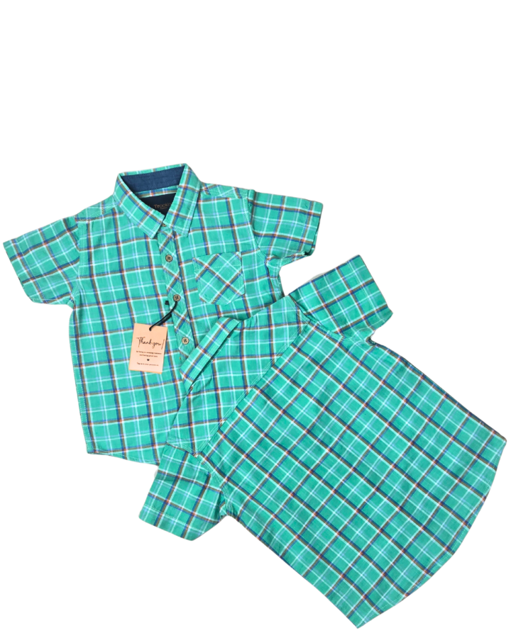 Boy's Green Check Shirt