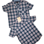Boy's Grey and Blue Checks Shirts
