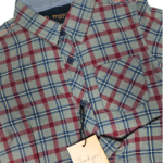 Boy's Grey and Red Checks Shirts
