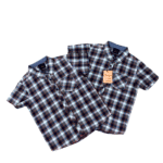 Boy's Grey with Navy Checks Shirt