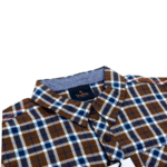 Boy's Light Brown with Blue Checks Shirt