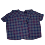 Boy's Navy Blue and maroon Check Shirt