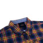 Boy's Navy Blue with yellow Checks Shirt