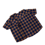 Boy's Navy Blue with yellow Checks Shirt