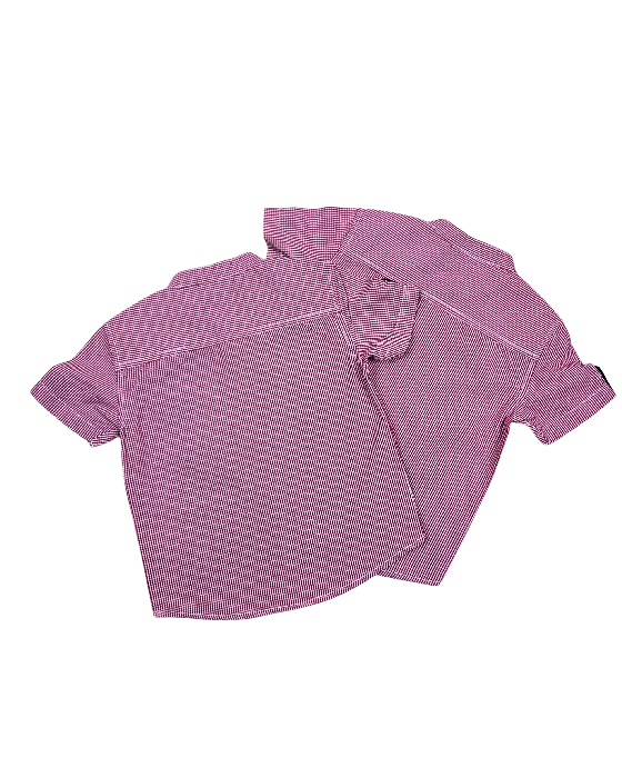 Boy's Peach and White Checks Shirts