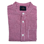 Boy's Peach and White Checks Shirts