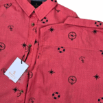 Boy's Pink Printed Shirt