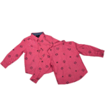 Boy's Pink Printed Shirt