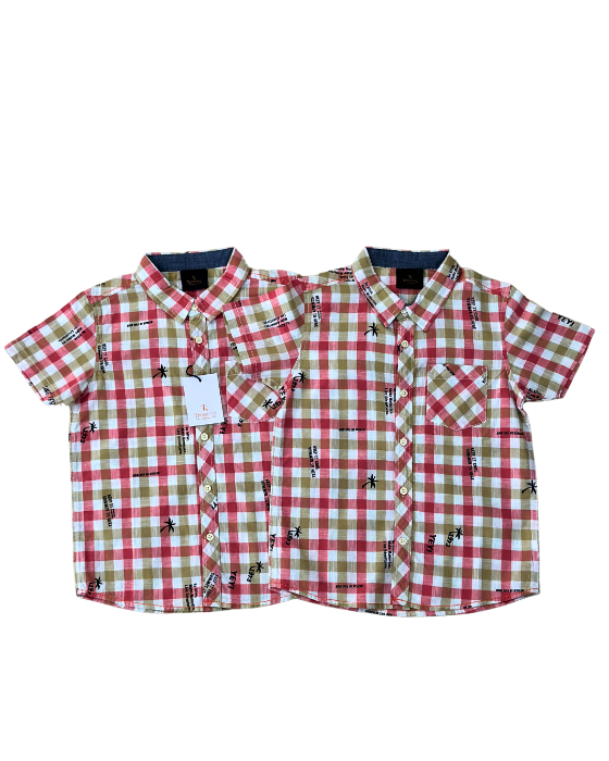 Boy_s_Pink_with_Brown_Checks_Shirt_2 Boy's Pink with Brown Checks Shirt