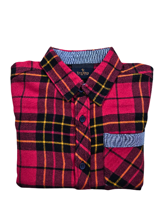Boy's Red and Black Checks Shirts