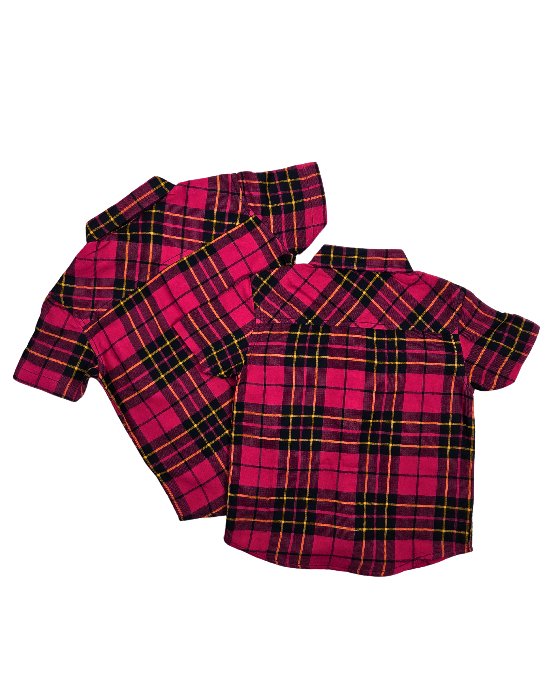 Boy's Red and Black Checks Shirts