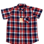 Boy's Red with Blue Checks Shirt