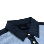 Boy's Sky Blue Vertical Stripes Shirt