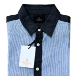 Boy's Sky Blue Vertical Stripes Shirt