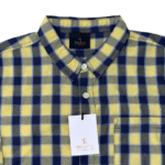 Boy's Yellow with Navy and Grey Checks Shirt