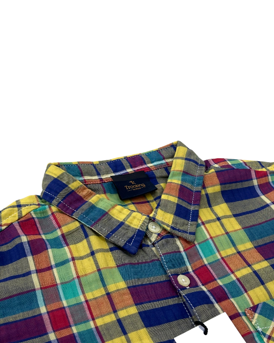 Boy's Yellow with blue and green Checks Shirt