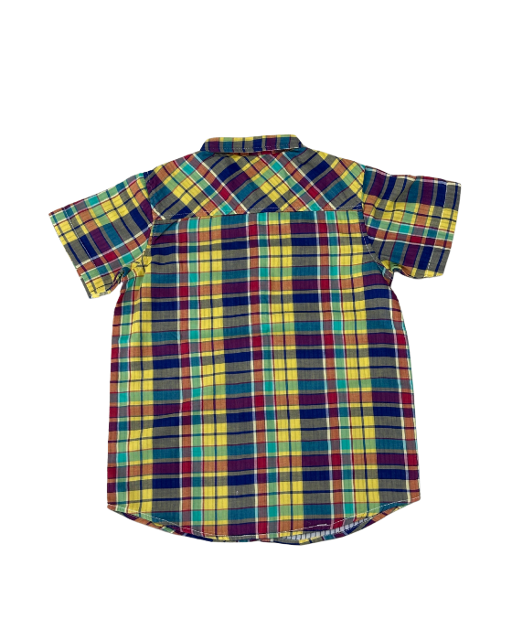 Boy's Yellow with blue and green Checks Shirt