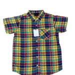 Boy's Yellow with blue and green Checks Shirt