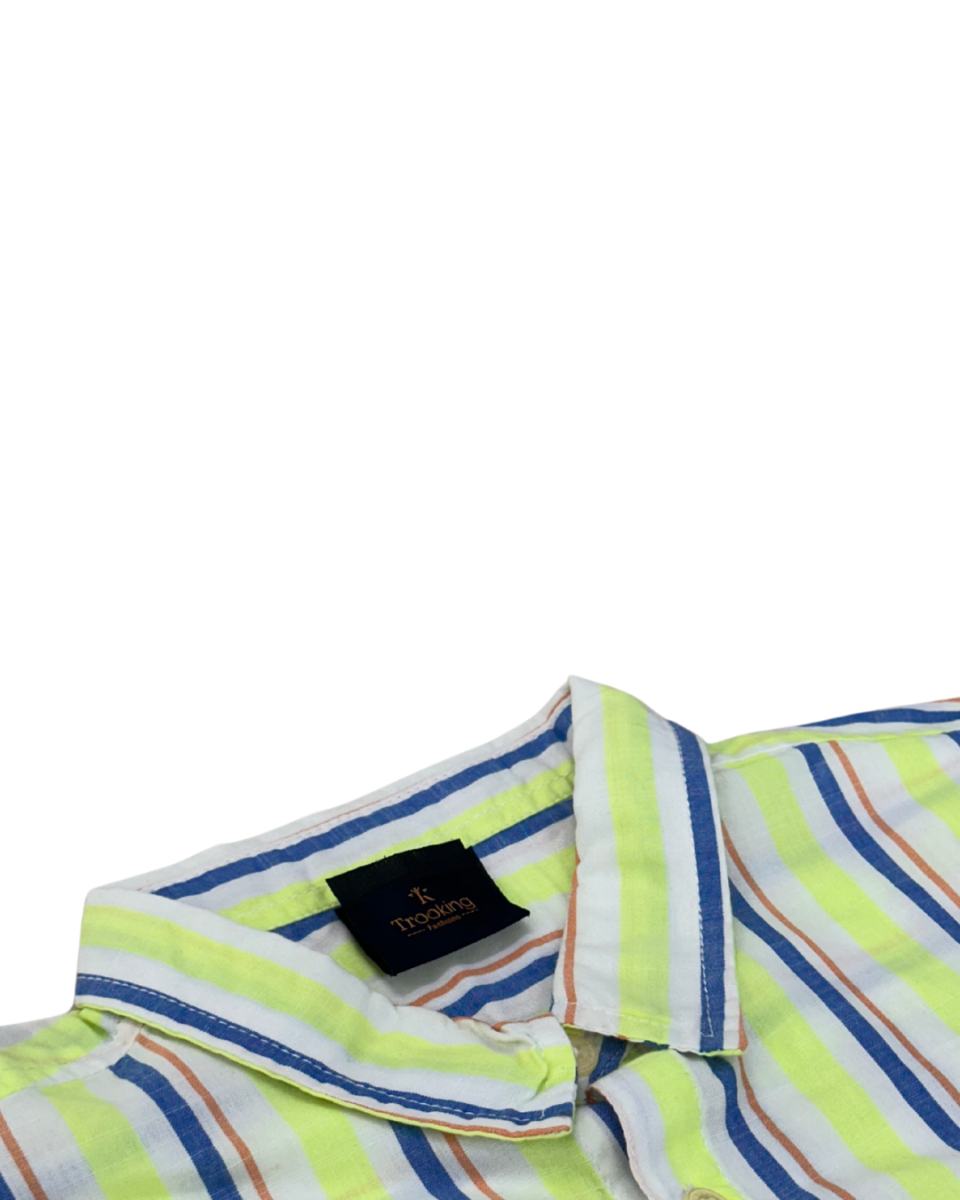 Boy's lemon-lime Vertical Stripes Shirt