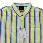 Boy's lemon-lime Vertical Stripes Shirt