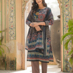 Brown Ajrak Print 3 Pcs Suit