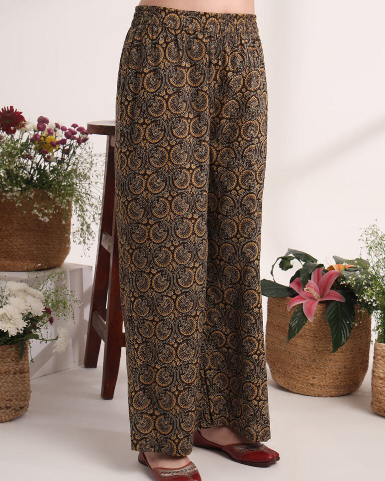 Brown_Anarkali_Ajrak_Print_Kurta_Set_5 Brown Anarkali Ajrak Print Kurta Set