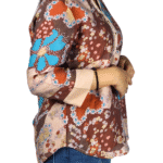 Brown Floral Print Top