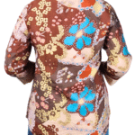 Brown Floral Print Top