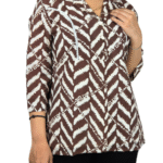 Chocolate_Brown_V_Neck_Kurti_Top_2 chocolate brown v neck top for women